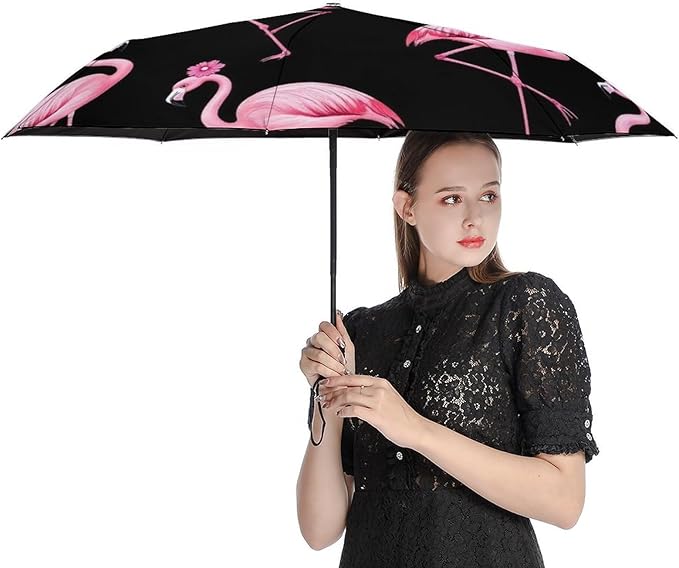 Fashion 3 Fold Sunny Rain Sunscreen Umbrella Portable Automatic Umbrella