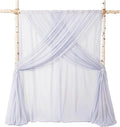 Ling's moment Blue Backdrop Curtains, 10Ft x 23Ft Dusty Blue Long Sheer Wrinkle-Free Background Backdrop Curtain&Table Cloth for Birthday Party Wedding Baby Shower Photo Booth Decor