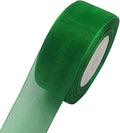 Chenkou Craft Solid Organza Ribbon 1 Roll 50 Yards Christmas Green 2" (50mm) Birthday Craft Bow Party Decoration Packing Ribbons (Green, 2"(50mm))
