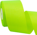TONIFUL 2 in x 25 Yds Wide Fluorescent Apple Green Satin Ribbon Solid Fabric Ribbons Roll for Crafts Chair Sash Valentine's Day Gift Wrapping Invitation Cards Floral Bows Sewing Party Wedding