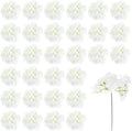 30 Pcs Faux Silk Hydrangea Flowers, Artificial Hydrangea Flower Heads with Stems, Realistic Fake Artificial Floral for Wedding Bouquet Table Centerpieces, Home Décor, Garden Party
