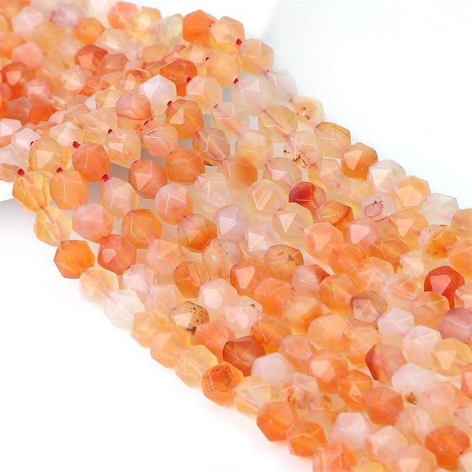 Faceted Natural Sunstone Stone Round Beads 6mm 36cm/Strand for Jewelry Making