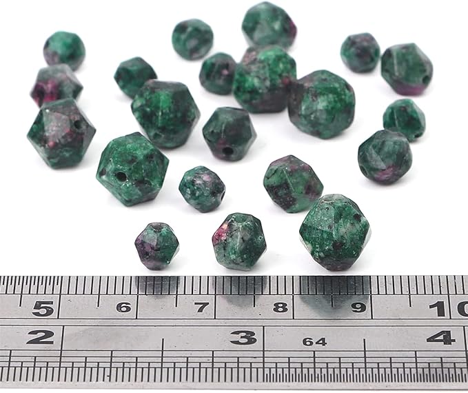 Faceted Natural Zoisite Stone Round Beads 10mm 36cm/Strand for Jewelry Making