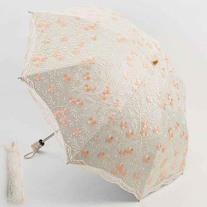 Honeystore Flower Lace Parasols for Wedding Party Lace Bridal Umbrella