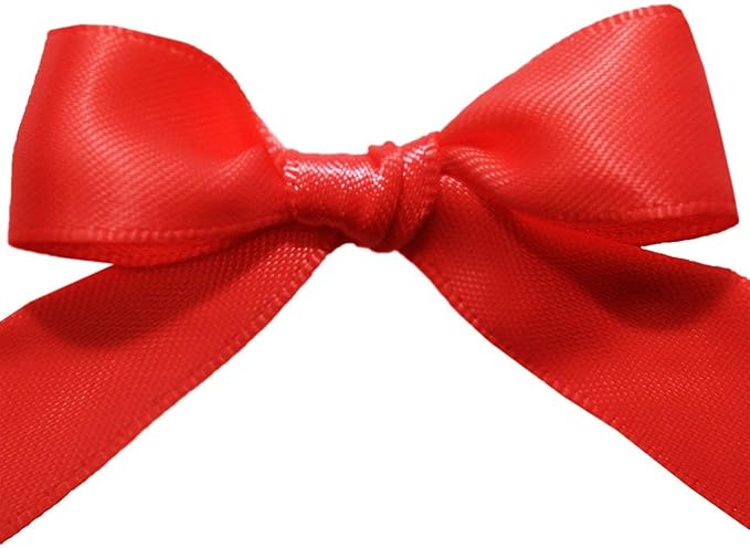 Morex Ribbon Double Face Satin Ribbon 5/8" X 50 YD Hot Red Ribbon for Gift Wrapping, Birthday Gift Cards, Satin Dress for Women, Silk Ribbons for Crafts, Wedding Gifts for Couple