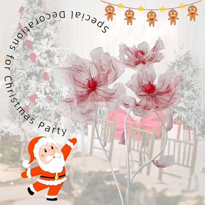 Giant Flowers for Decoration, 5.58 ft Big Artificial Organza Flower for Wedding Reception Birthday Christmas Party Backdrop Decor Photography Props Shop Window Display, Champagne