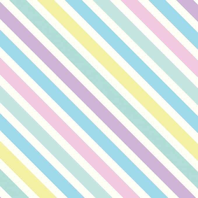 Jillson Roberts Bulk Gift Wrap, Everyday Gift Wrapping Supplies, Pastel Stripe, 1/2 Ream 417 feet x 24 inches