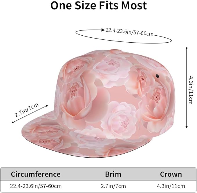 Rose Baseball Cap Adjustable Flower Baseball Caps Womens Hat Rose Flower Baseball Hats for Women Outdoor