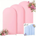 Pink and Blue Arch Backdrop Cover 7.2FT 6.6FT 6FT Arch Covers Stretchy Backdrop Set of 3, Gender Reveal Arch Cover Spandex Fitted Fabric Arch Covers for Boy or Girl Party Birthday Baby Shower Decor