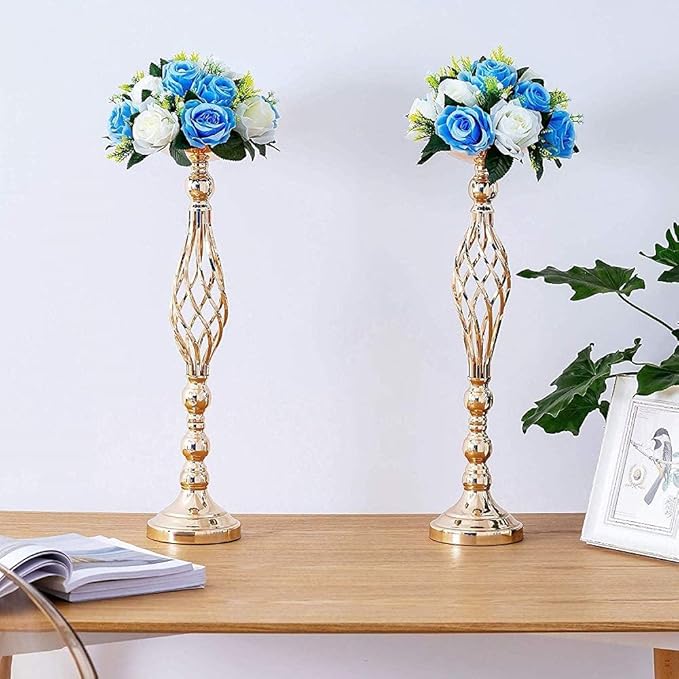Sziqiqi Pack of 10 Fake Flowers, Silk Rose Flowers, Suit for Wedding/Party Centerpiece Road Lead Flower Rack Decorations, 10 Pieces