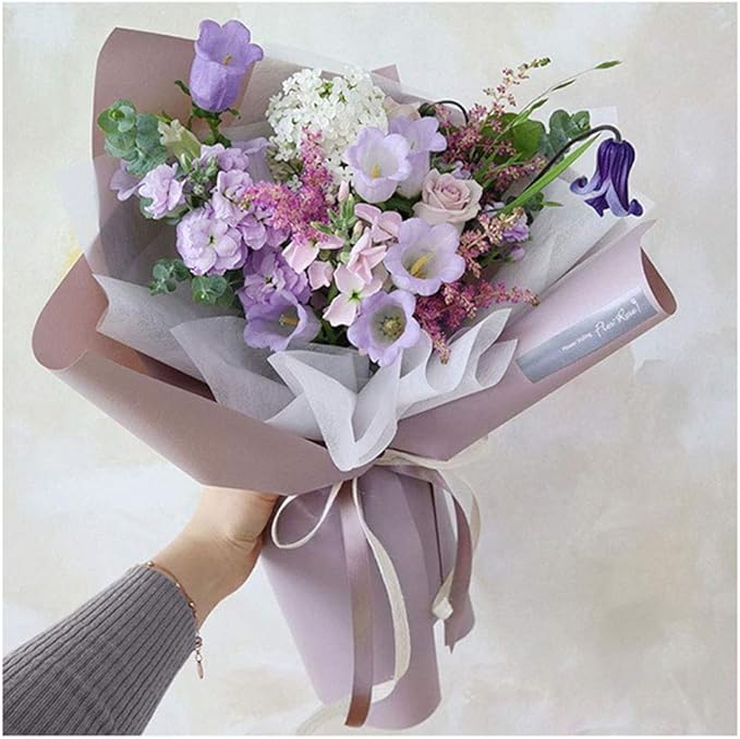 Flower Packaging Paper Roll Blue DIY Bouquet Wrapping Materials Florist Supply Waterproof Rose Flowers Gift Wraps Mother's Day Wedding 22.8 x 396 inches/Roll(COLOR 14)