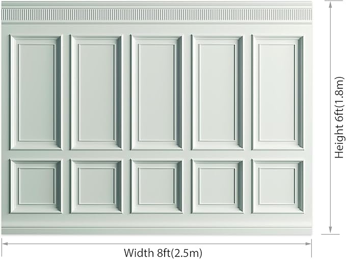 AOFOTO Vintage Room Inside Backdrop Classic French Frame Light Green Walls Photo Background for Wedding Bridal Shower Party Banner Home Headboard Decor Wall Photo Studio Booth Props 8x6ft