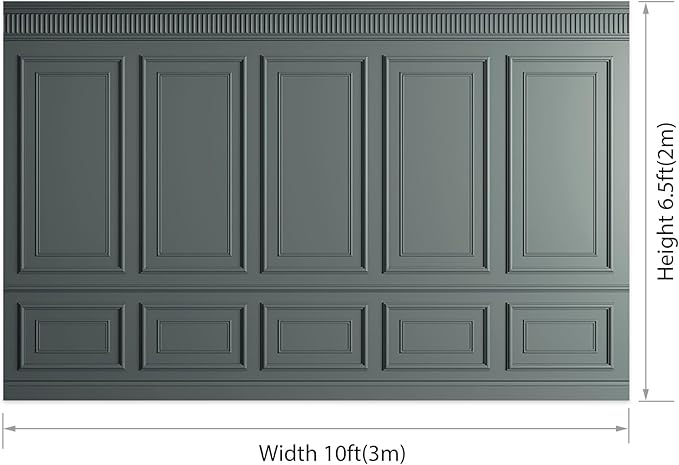 AOFOTO Vintage Room Inside Backdrop Classic French Frame Dark Grey Walls Photo Background for Wedding Bridal Shower Party Banner Home Headboard Decor Wall Photo Studio Booth Props 10x6.5ft