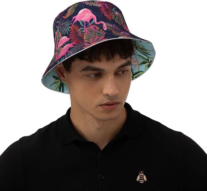 Hat Reversible Fisherman Hats Double Sided Wearing for Women Men Boys Girls