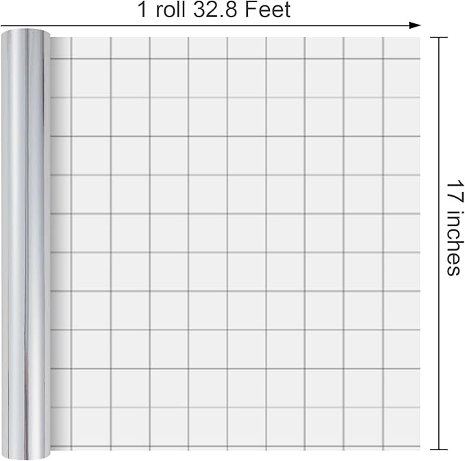Merture Metallic Silver Wrapping Paper Roll - 17 In X 32.8 Ft(46.5 sq.ft.) Solid Color Silver Gift Wrap with Cutting Lines for Christmas, Wedding, Birthday, Valentines Day, Mothers Day, Baby Shower