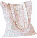 Cotton Canvas Tote Bag Reusable Soft Grocery Cloth Bag Floral Shoulder Bag for Beach Travel Shopping