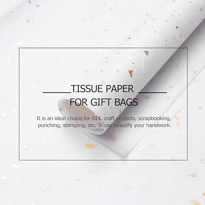 MOLUCKFU 10Pcs Metallic Foil Dot Flower Wrapping Paper DIY Packaging for Bouquets Wrap Seasonal Floral Craft Supplies
