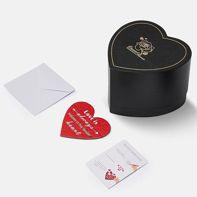 12 Preserved Roses in Heart-Shaped Box - Eternal Love Gift, Long-Lasting Roses for Her - Forever Flowers - Ideal for Valentine's Day, Anniversaries, Mother's Day - Elegant Display Box