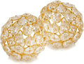 Modern Day Accents Facetas 3" Gold Cristal Spheres - Set of 2