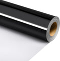 Merture Solid Color Wrapping Paper Roll - 17 Inches X 32.8 Feet(46.5 sq.ft.) - 1 Roll, Metallic Black Wrapping Paper for Halloween, Birthday, Wedding, Christmas