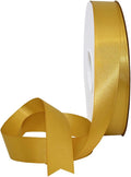 Morex Ribbon Double Face Satin Ribbon, 7/8"" x 50 Yd, Dijon, Silk Ribbons for Gift Wrapping, Birthday Gifts, Satin Dress for Women, Crafts, Wedding