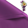 WRAPAHOLIC 20 Sheets Flower Wrapping Paper - 22.4 x 22.4 inch Pure Dark Purple Color Water-Resistant Floral Bouquet Wrapping Paper, Florist Supplies Packaging for Wedding Birthday Gift DIY