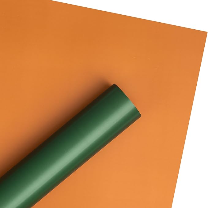 WRAPAHOLIC 20 Sheets Flower Wrapping Paper - 22.4 x 22.4 inch Dark Green Color Water-Resistant Floral Bouquet Wrapping Paper, Florist Supplies Packaging for Wedding Birthday Gift DIY