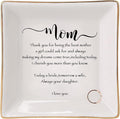 HOME SMILE Ceramic Ring Dish Jewelry Tray for Mom Sister Friends