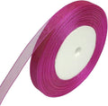 Chenkou Craft Solid Organza Ribbon 1 Roll 50 Yards Fuschia Craft Bow Party Decoration Packing Ribbons (Fuschia, 1/2"(12mm))
