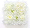 Flower Wall Backdrop, 12PCS 10.6"-15.7" Artificial Flower Wall Panel with Various Styles, 3D Floral Wall Decor for Wedding Photo Background Festive Party Home Decoration (G-C001, 10.6*10.6in)