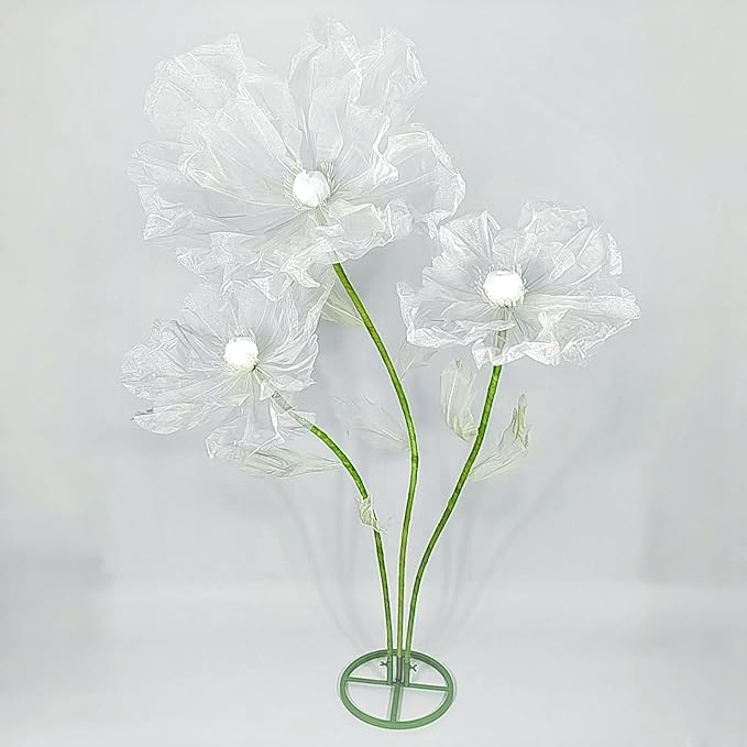 Giant Flower for Decoration, 70.87 inch Handmade Adjustable Artificial Organza Floral Decor for Wedding Birthday Baby Shower Christmas Party Backdrop Home Office Hotel Shop Window Display Props