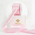 MEEDEE Pink Satin Ribbon 2 Inch Pink Ribbon Lux Double Faced Ribbons by 25 Yards Silk Satin Ribbons for Gift Wrapping, DIY Crafts, Weddings, Flower Bouquet, Holiday Decorating
