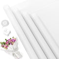 YTDEK Flower Wrapping Paper 20 Sheets White Floral Bouquet Wrapping Paper with Ribbon for Florist Supplies Wedding Shower Anniversary Birthday Graduation