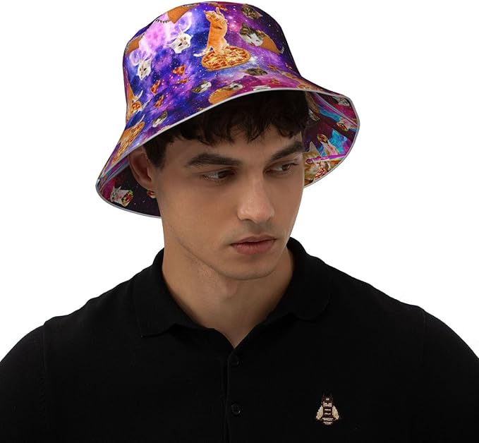 Hat Reversible Fisherman Hats Double Sided Wearing for Women Men Boys Girls