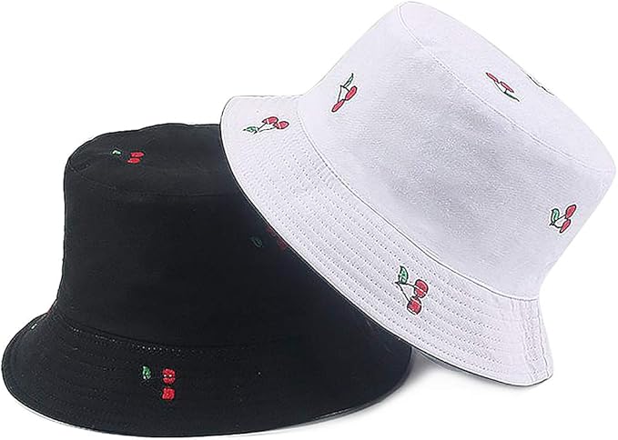 XYIYI Cute Bucket Hat Beach Fisherman Hats for Women, Reversible Double-Side-Wear