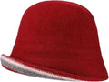 Women Warm Vintage Bucket Hats Fashion Fedora Cloche Cap Classic Felt Bowler Hat Outdoor Fall Winter