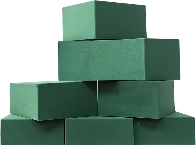 Qaduoduo Premium Wet & Dry Floral Foam Blocks – Easy-Cut Flower Foam for Arrangements (6 Pack, High Density, Quick Water Absorption) – Best Floral Foam Blocks & Flower Foam for Fresh & Artificial