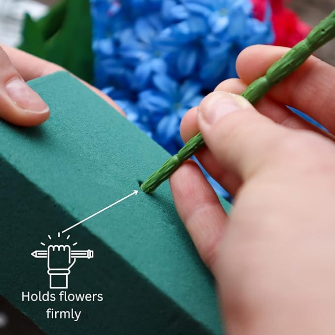 FLOFARE Pack of 3 Floral Foam Blocks Each (5.5"L x 3.1"W x 1.7"H) Green Wet & Dry Flower Foam for Fresh & Artificial Flower Arrangement, Plant Foam, Florist Supplies for DIYs, Arts, Crafts & Weddings