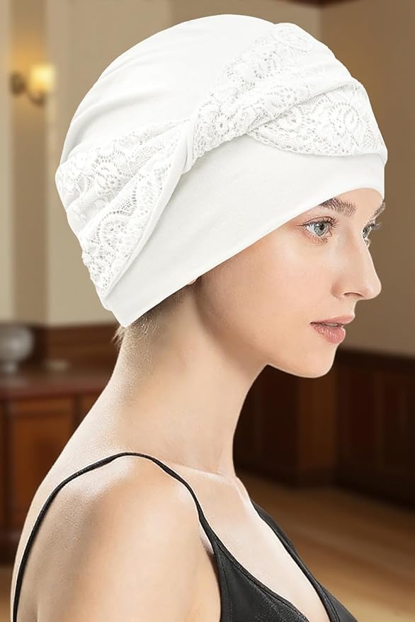 XYIYI Knot Chemo Headwear for Womens Cancer Patients, Stretchy Chemotherapy Headwraps Beanie Hats