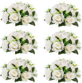 Flower Centerpieces for Wedding Tables: Wedding Table Decorations White Flower Balls Centerpieces for Engagement Cerebration Party Center Pieces 6 Packs