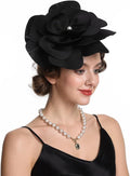 Feather Fascinator for Women - Vintage with Headband and Clip Tea Party Headwear