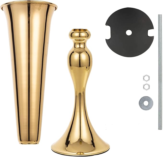 LoveCat 10pcs of Versatile Metal Tabletop Flower Stands, Gold Wedding Table Centerpiece Stands, 21.9" Tall Trumpet Vases for Wedding Birthday Holiday Party Important Event Home Décor