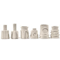 Serax Flower Vase | Marie by Marie Michielssen | Set of 6 | White Stoneware Home Decor Living Room for Coffee Table or Kitchen | Modern Entryway Table Decor or for Shelves | Unique Centerpiece Vases