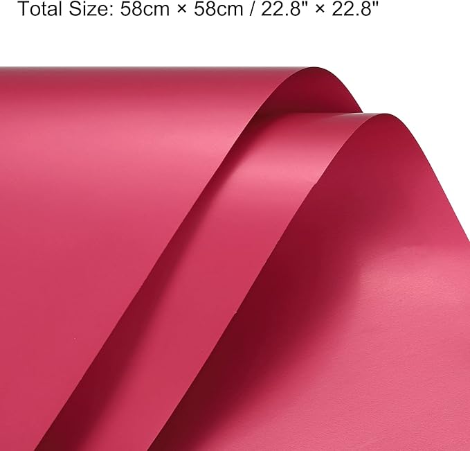 MECCANIXITY 20 Pcs Flower Wrapping Paper 22.8x22.8 Inch Waterproof Florists Wrapping Paper for Florist Bouquet Supplies, DIY Crafts, Gift/Gift Box Packaging Red