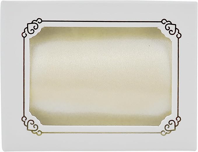 MEEDEE Ivory Satin 3 Inch Ribbon Lux Double Faced Satin Ribbon Wide by 10 Yards Cream Ribbons Ivory Ribbons for Christmas Tree Decoration, Weddings, Flower Bouquet, Bow Making