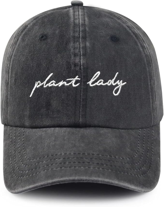 Cute Flower Hat, Elegant Floral Embroidered Adjustable Baseball Cap for Men Women, Gifts for Flower Lovers, Black