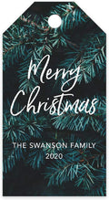 Andaz Press Personalized Christmas Holiday Season Classic Gift Tags, Merry Christmas Custom Family Name and Year, Christmas Tree Branch Design, for Holiday Events, Parties, and Favors, 60-Pack