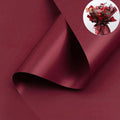 CC wonderland zone 20 Sheets Wine Red Colored Floral Wrapping Paper - Waterproof Burgundy Red Flower Bouquet Wrapping Paper for Wedding Birthday,22 inch x 22 inch