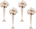 4 Pcs 22" Height Versatile Metal Wedding Centerpieces Vase, Metal Trumpet Vase, Road Lead for Wedding Party Dinner Centerpiece for Anniversary Ceremony Party Birthday Event Decor