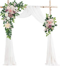 Arch Flowers with Drapes Kit (Pack of 3) for Wedding Ceremony Arbor and Reception Backdrop Decoration Wedding Welcome Signs Floral Birthday Party Decoration